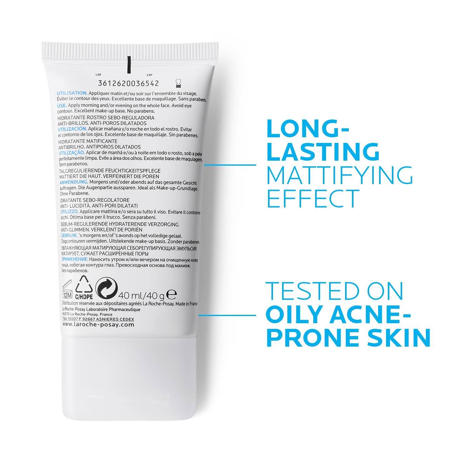 La Roche-Posay Effaclar Mat Anti-Shine Oil Control Moisturizer, 40ml product image 3