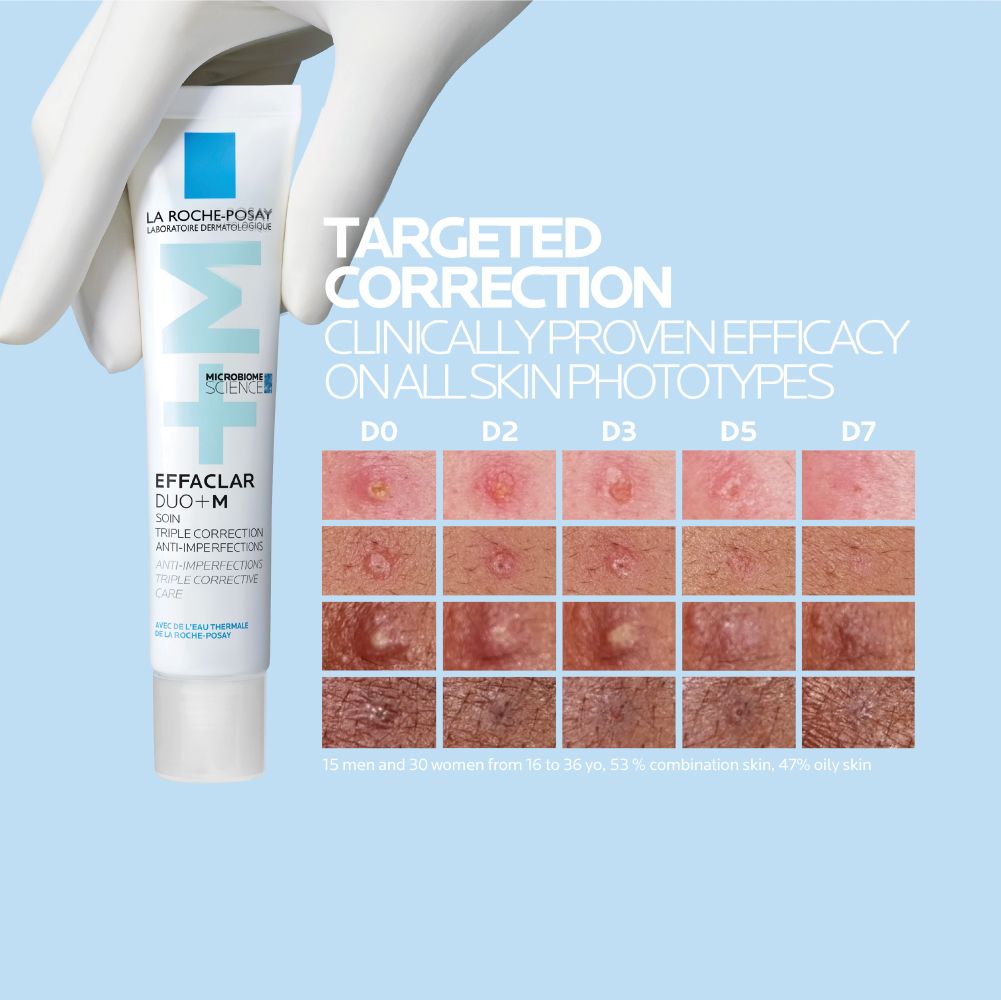 La Roche-Posay Effaclar Duo Plus M Anti-Imperfections Triple Corrective Face Gel Cream, 40ml product image 6