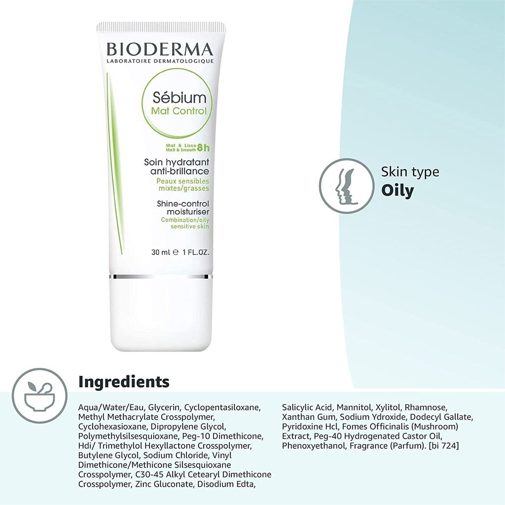 Bioderma Sebium Mat Control Moisturiser for Acne & Blemishessebum Control, 30ml product image 4