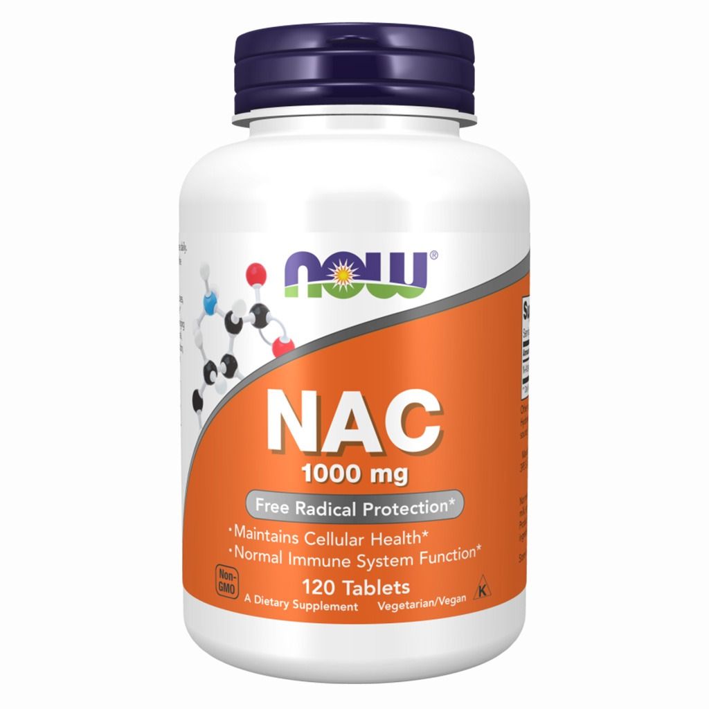 Now 1000mg NAC Supplement for Antioxidant & Immune System Support, 120 Tablets product image