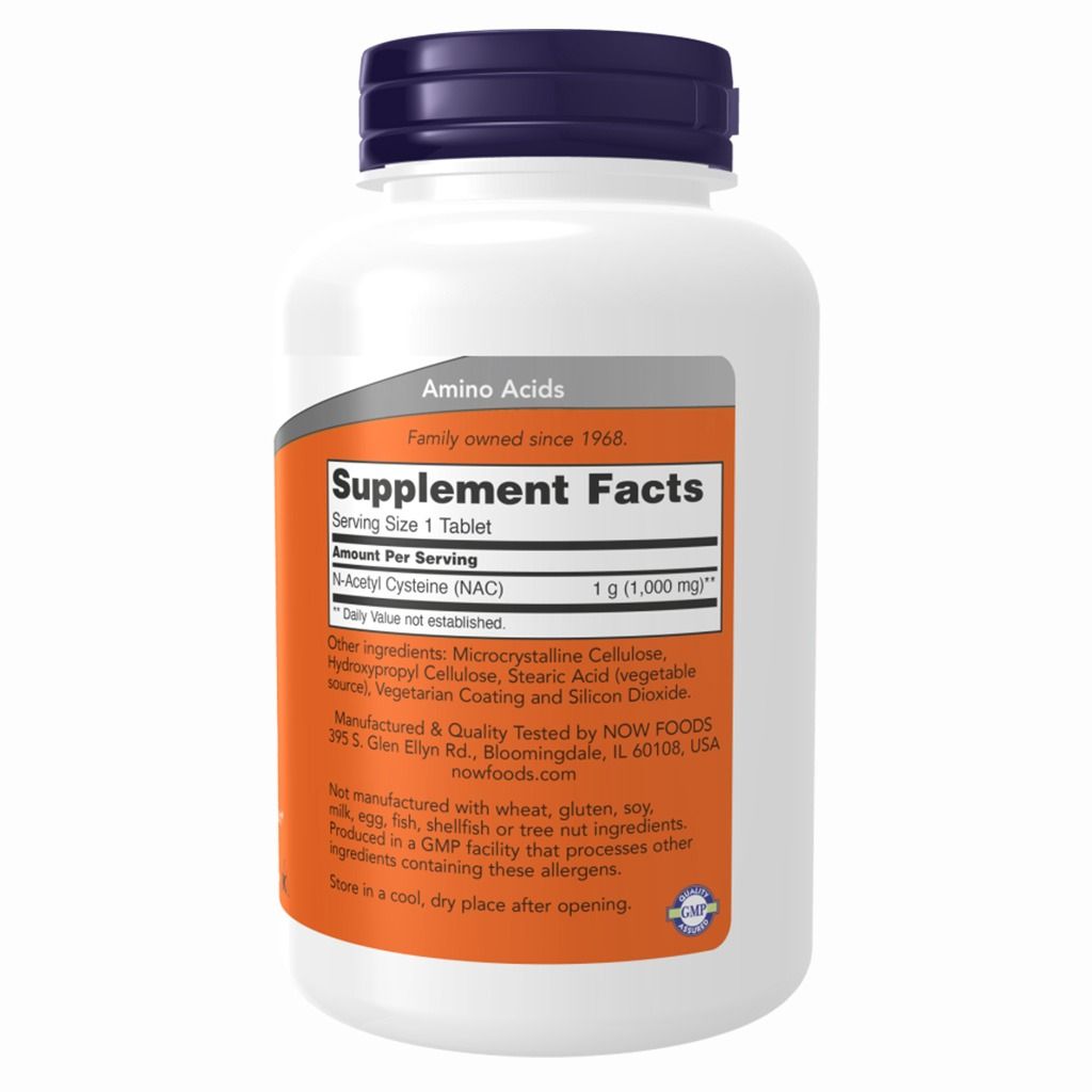 Now 1000mg NAC Supplement for Antioxidant & Immune System Support, 120 Tablets product image 2