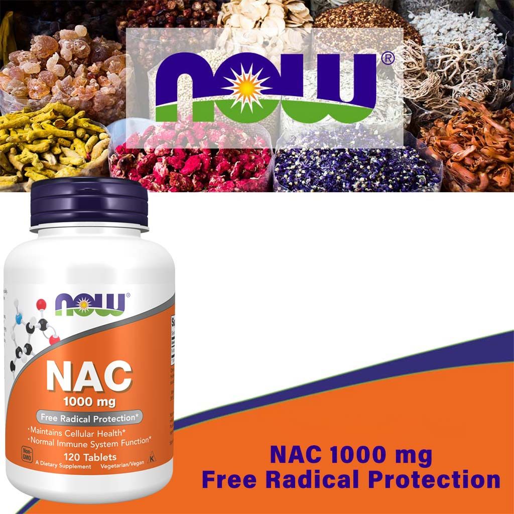 Now 1000mg NAC Supplement for Antioxidant & Immune System Support, 120 Tablets product image 6