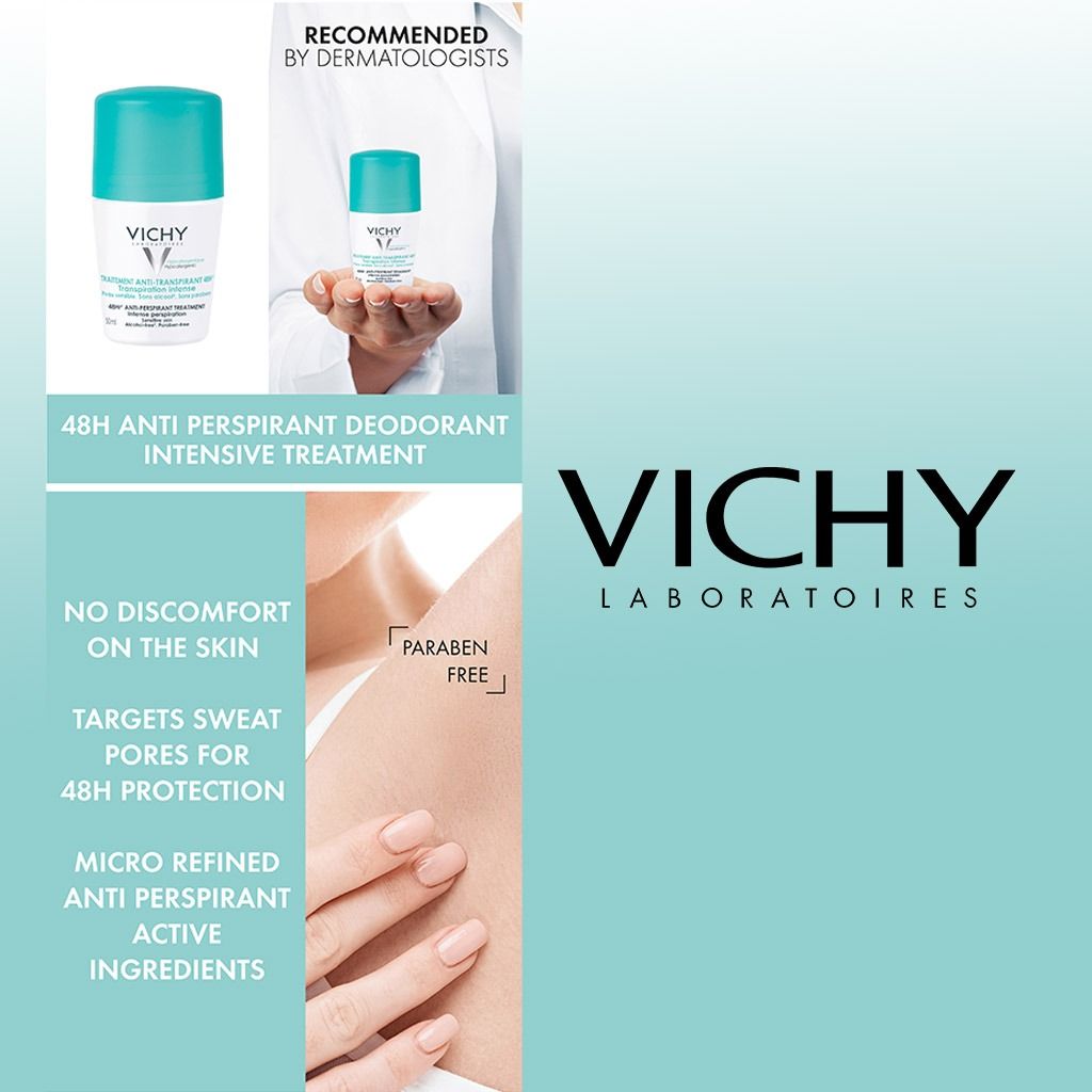 Vichy 48 Hours Anti Perspirant Deodorant Intensive Treatment, 50ml product image 3