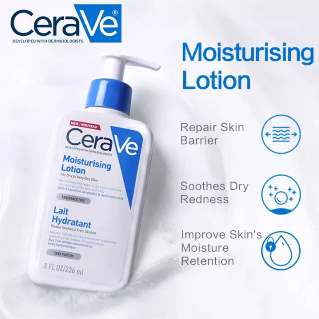 CeraVe Moisturizing Lotion for Normal to Dry Skin with Hyaluronic Acid, 236ml product image 3