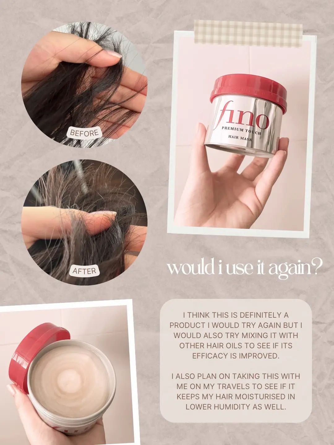 Fino Premium Touch Penetrating Beauty Serum Hair Mask, 230g product image 4