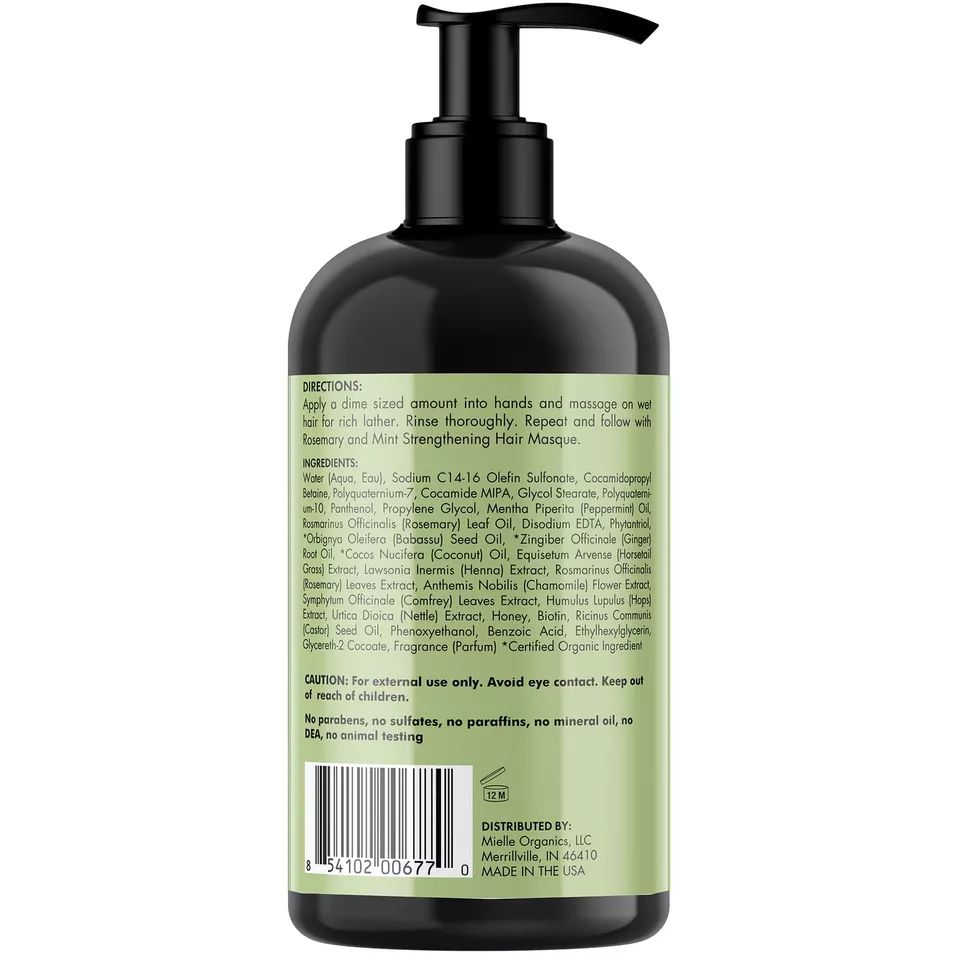 Mielle Rosemary Mint Strengthening Shampoo with Biotin, 355ml product image 2