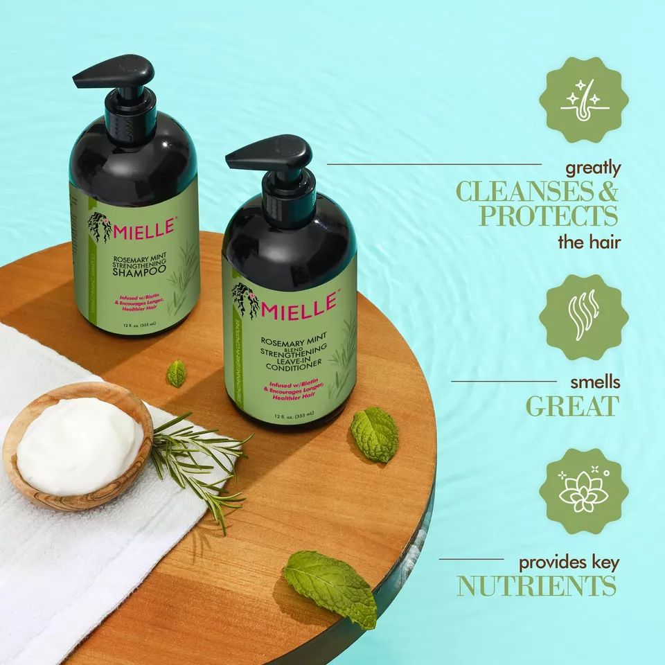 Mielle Rosemary Mint Strengthening Shampoo with Biotin, 355ml product image 4