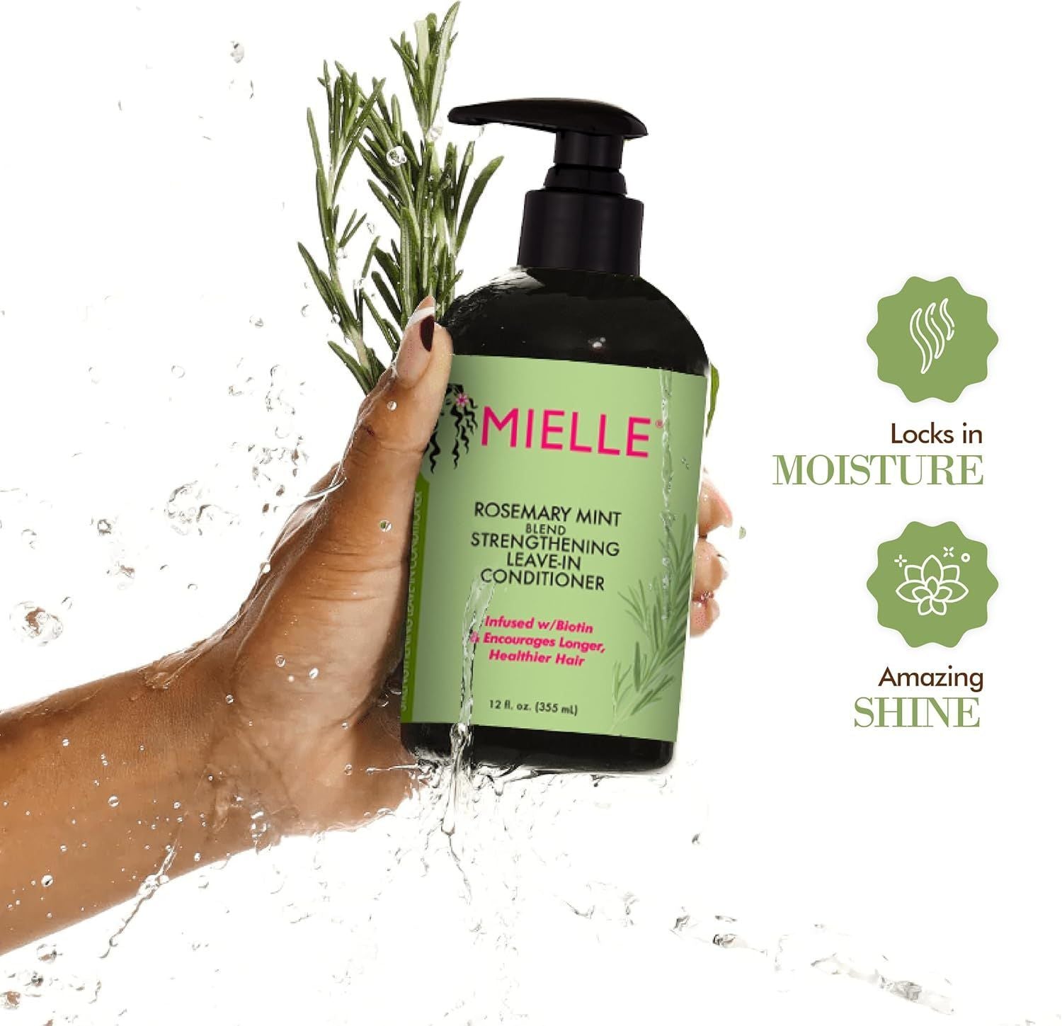 Mielle Rosemary Mint Blend Strengthening Leave-In Conditioner, 355ml product image 5