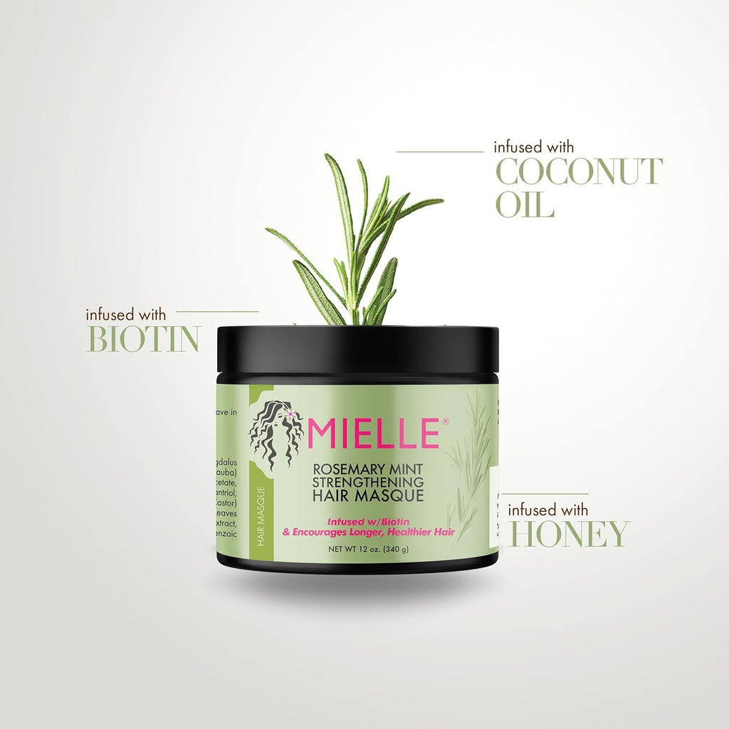 Mielle Growth Enhancer & Strengthening Hair Mask with Rosemary, Mint & Biotin, 340g product image 4