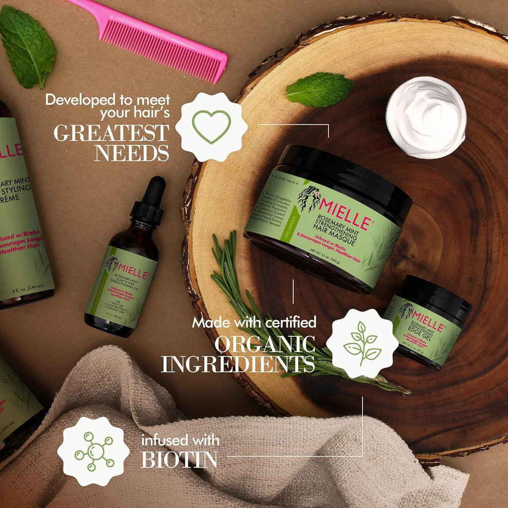 Mielle Growth Enhancer & Strengthening Hair Mask with Rosemary, Mint & Biotin, 340g product image 5