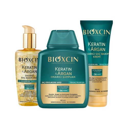 Bioxcin Keratin & Argan Package Shampoo + Conditioner + Oil product image