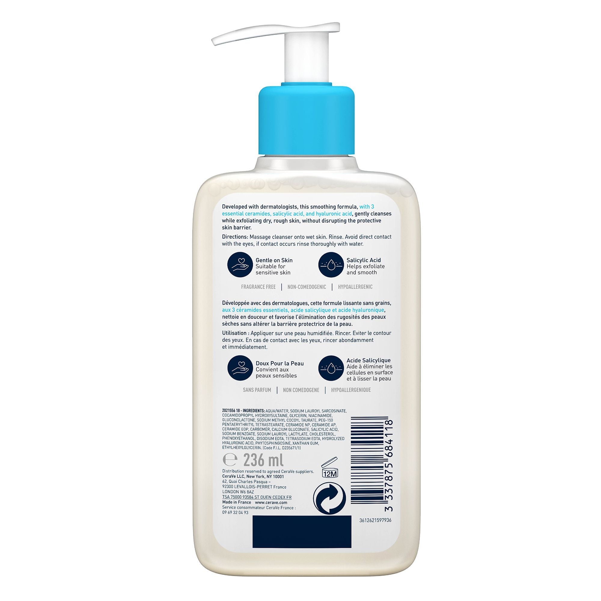CeraVe SA Smoothing Cleanser for Normal, Dry & Rough Skin, 236ml product image 4