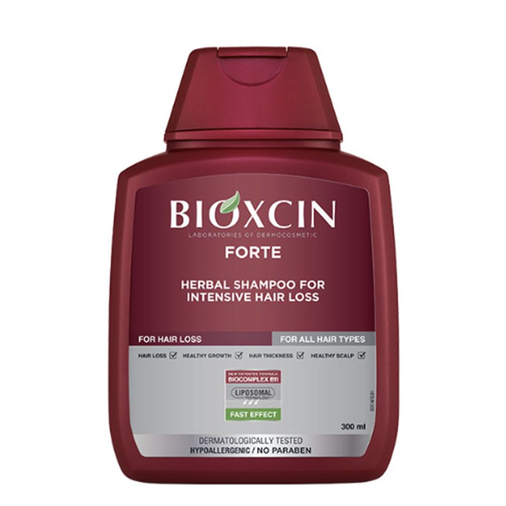 Bioxcin Forte herbal Shampoo for intensive hair loss for all hair types 300ml product image
