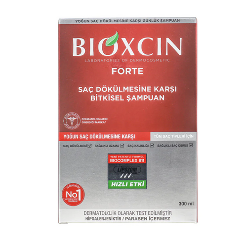 Bioxcin Forte herbal Shampoo for intensive hair loss for all hair types 300ml product image 2