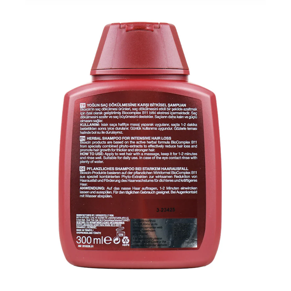 Bioxcin Forte herbal Shampoo for intensive hair loss for all hair types 300ml product image 3