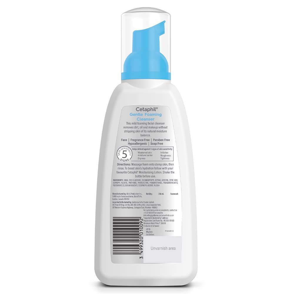 Cetaphil Gentle Skin Foaming Cleancer 236 ml product image 2