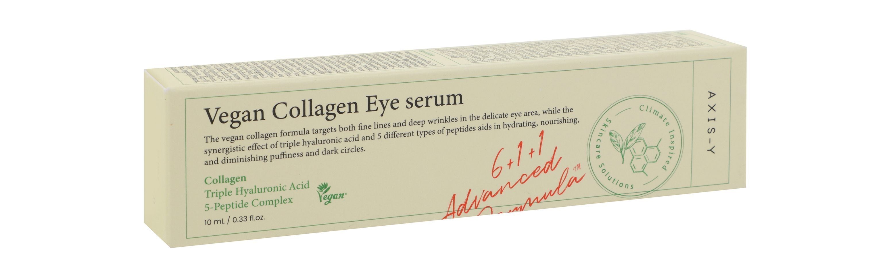 Axis-Y Nourishing Hydrating & Anti-Wrinkle Eye Serum with Collagen Triple Hyaluronic Acid & 5-Peptide Complex - vegan, 10ml product image