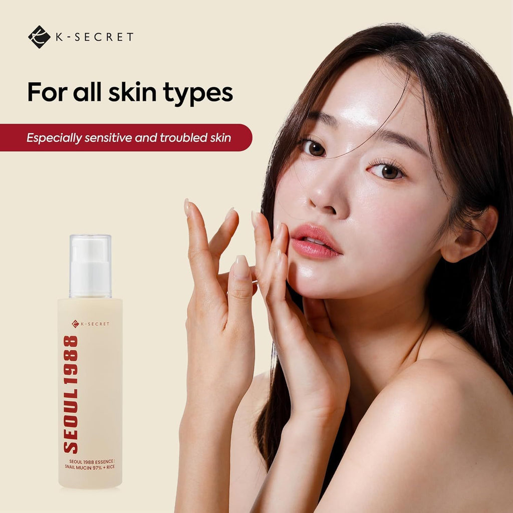 K-secret Seoul 1988 Essence Snail Mucin 97% + Rice, 100ml product image 6