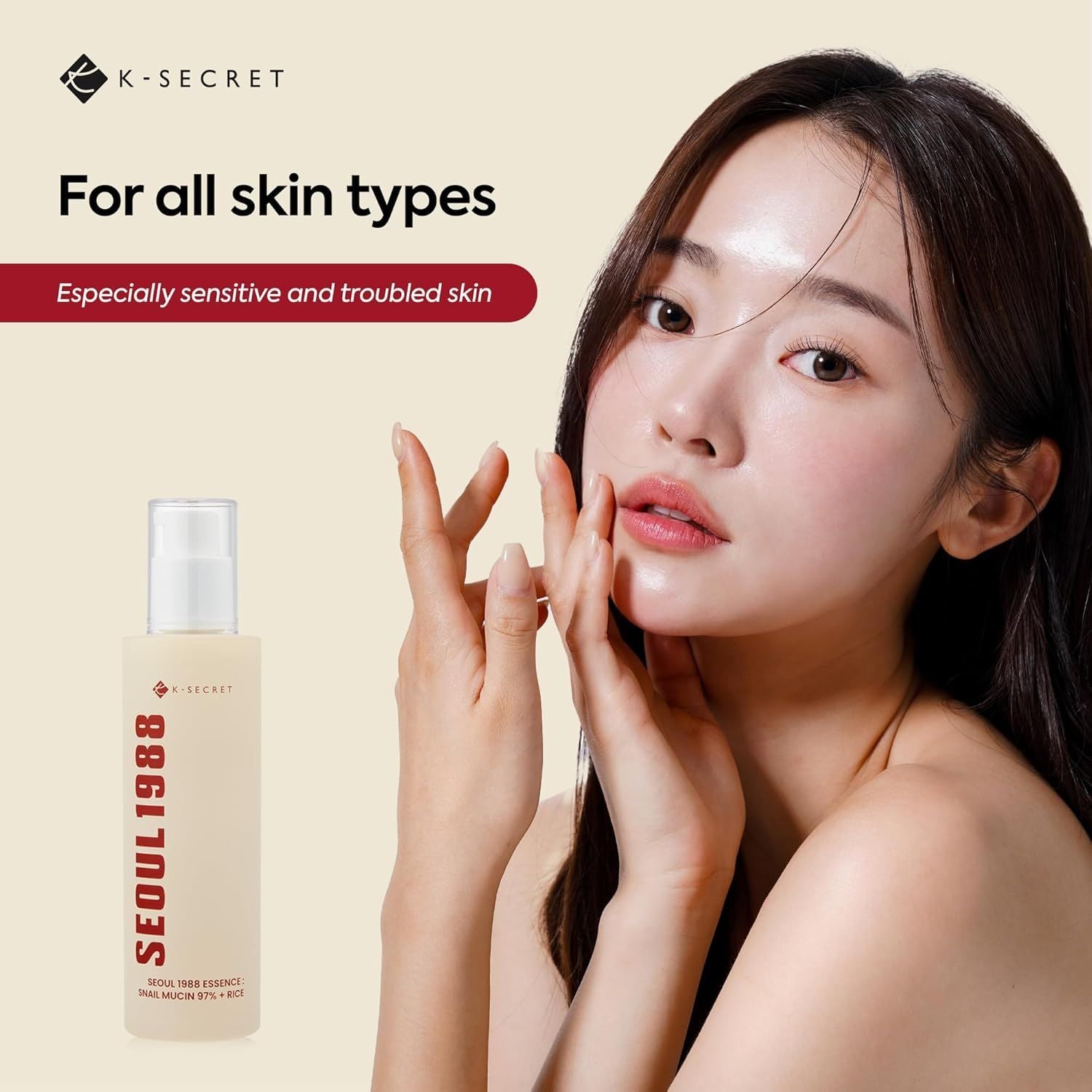 K-secret Seoul 1988 Essence Snail Mucin 97% + Rice, 100ml product image 6