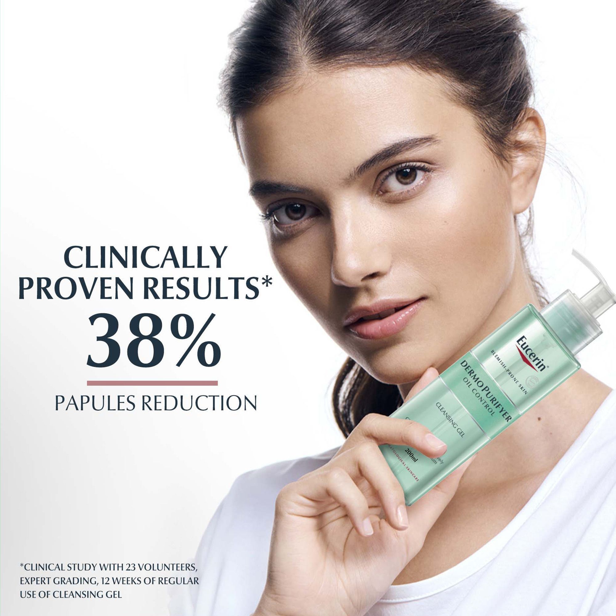 Eucerin DermoPurifyer Oil Control Facial Cleansing Gel for Blemish Prone Skin, 200ml product image 4