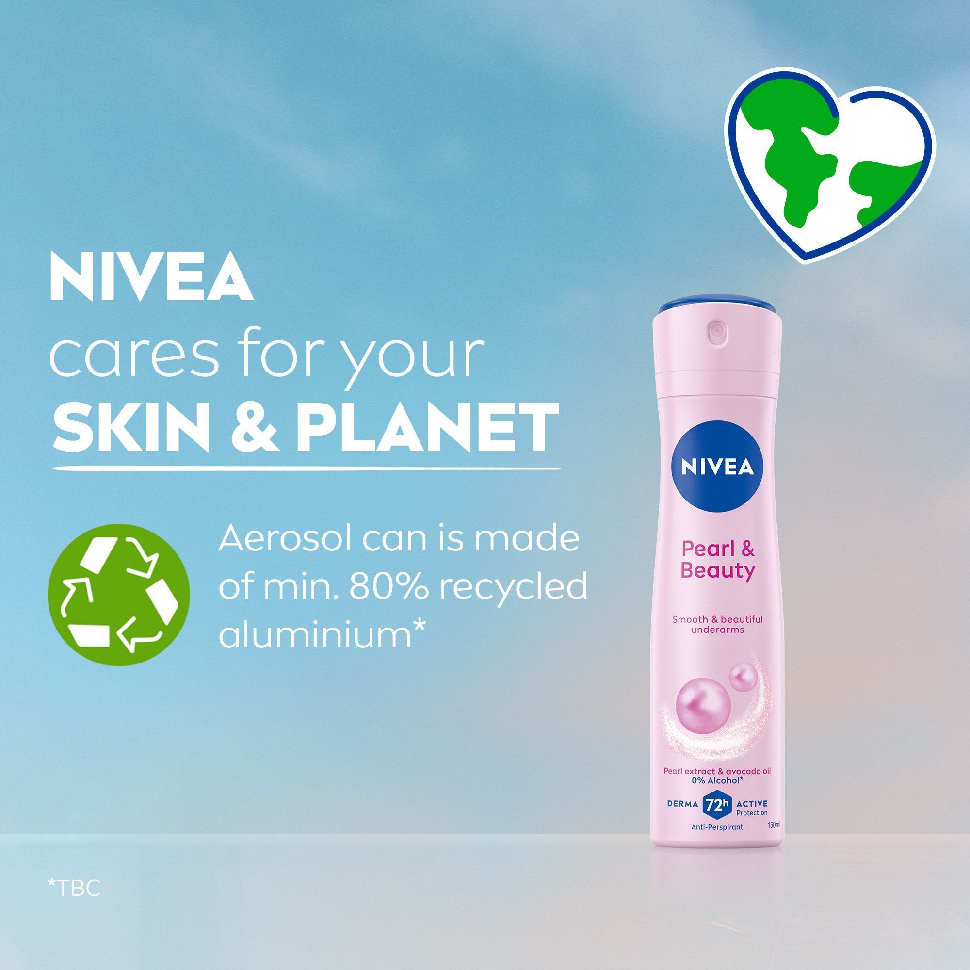 Nivea Pearl & Beauty Pearl Extracts Antiperspirant Deodorant Spray for Women, 150ml product image 7