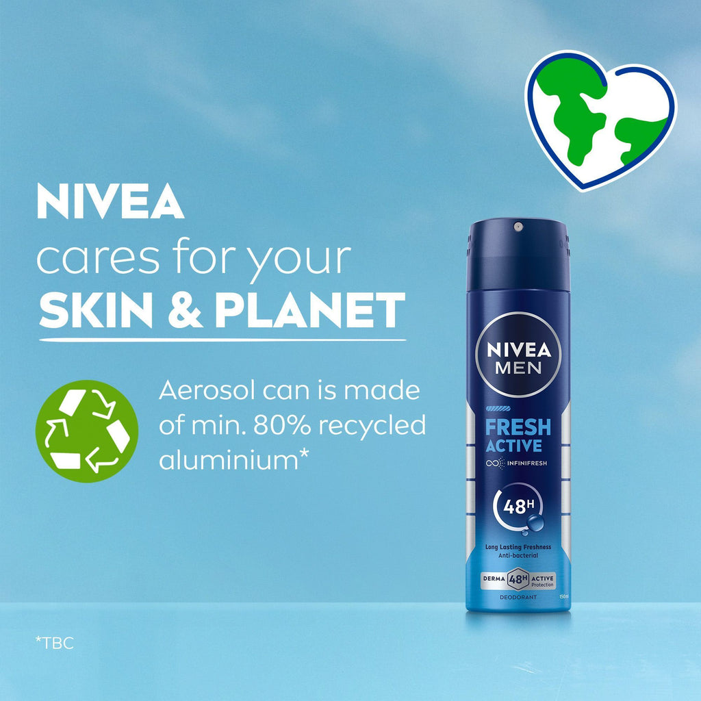 Nivea Men Fresh Active Anti-Perspirant Deodorant Spray 150ml product image 7