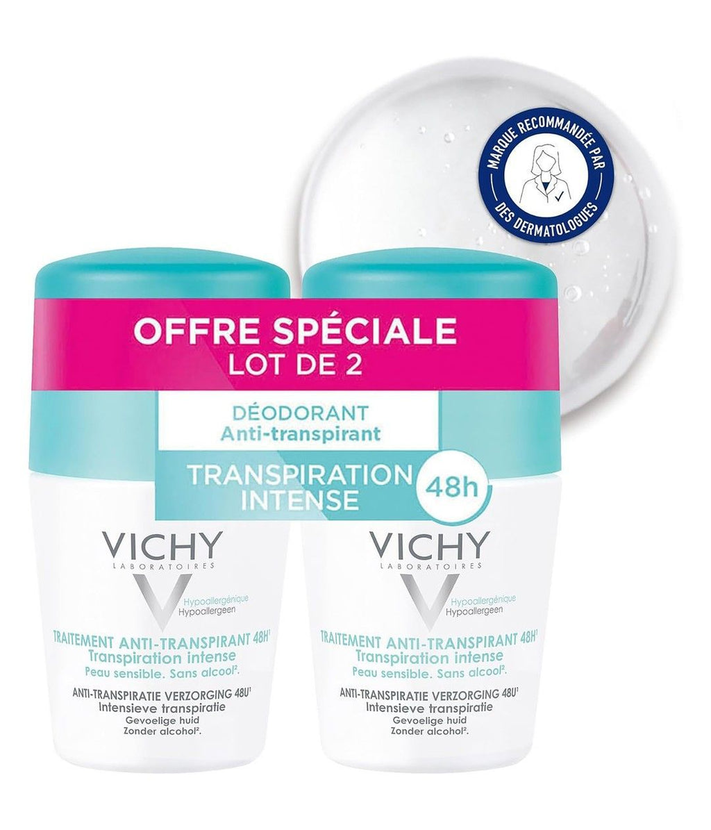 Vichy Hypoallergenic Antiperspirant Roll-On, 2 Pieces product image 2