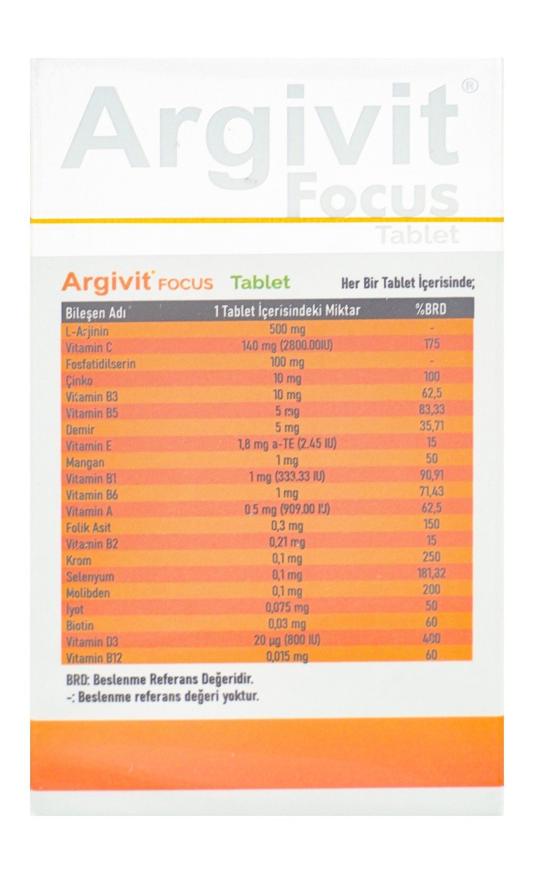 Argivit Focus Multivitamin & Multimineral Supplement, 30 Tablets product image 3
