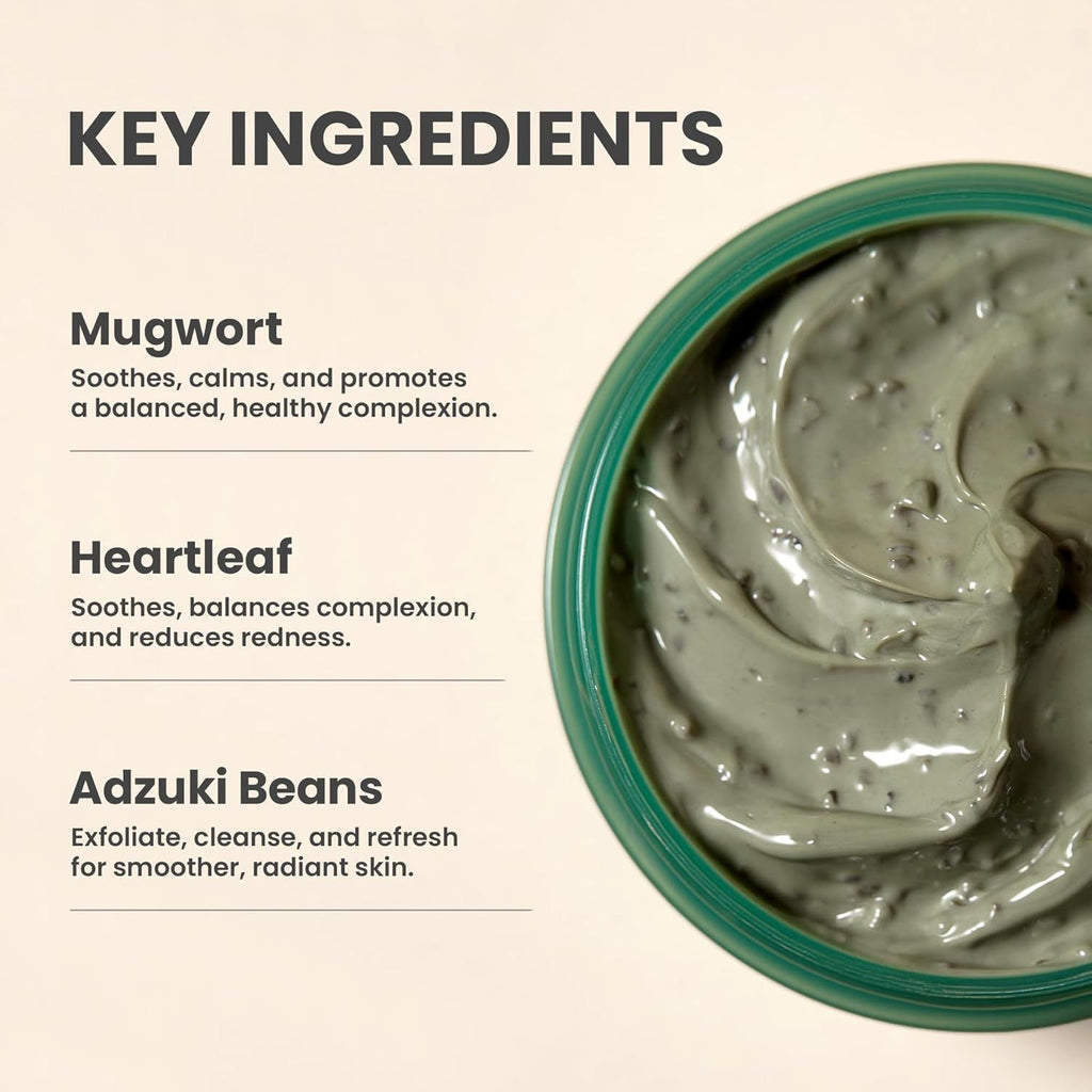 Axis-Y Mugwort Pore Clarifying Wash-Off Face Mask with Bean & Seaweed Extracts, 100ml product image 5