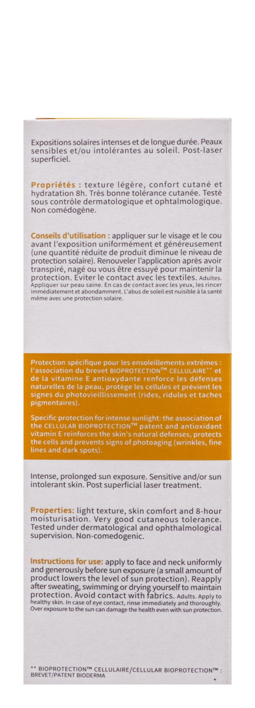 Bioderma Photoderm Fluide Water-Resistant Moisturizing Facial Sunscreen for Sensitive Skin SPF100 PA++++, 40ml product image 2