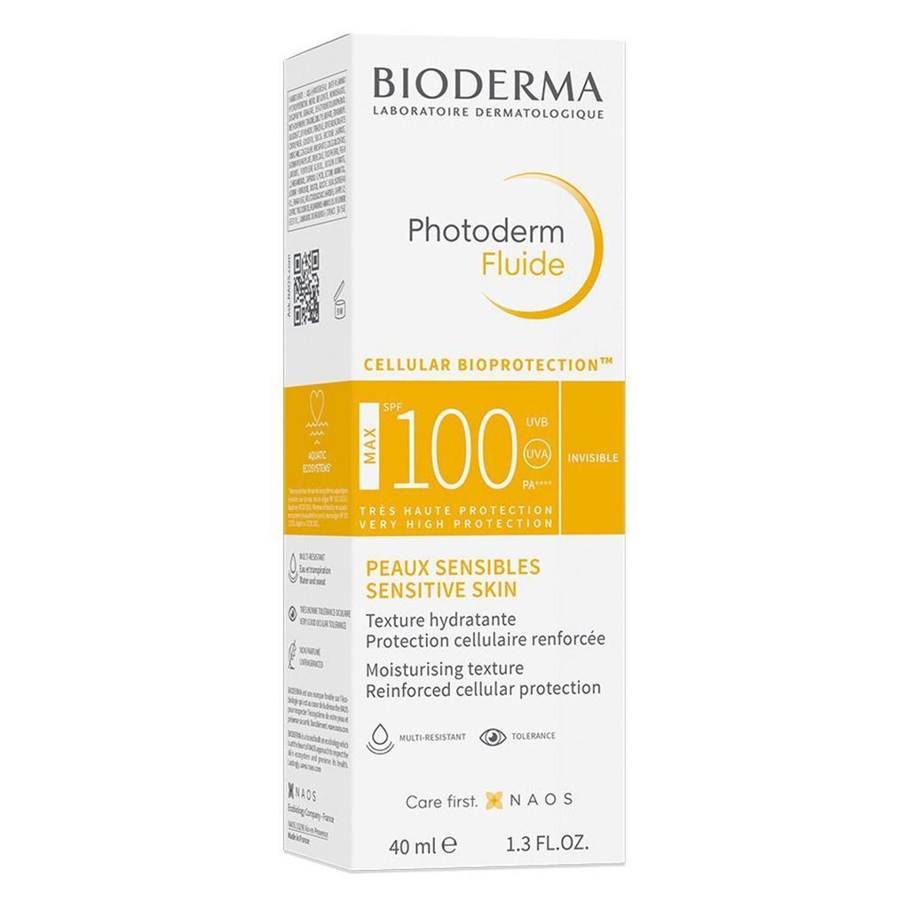 Bioderma Photoderm Fluide Water-Resistant Moisturizing Facial Sunscreen for Sensitive Skin SPF100 PA++++, 40ml product image 3