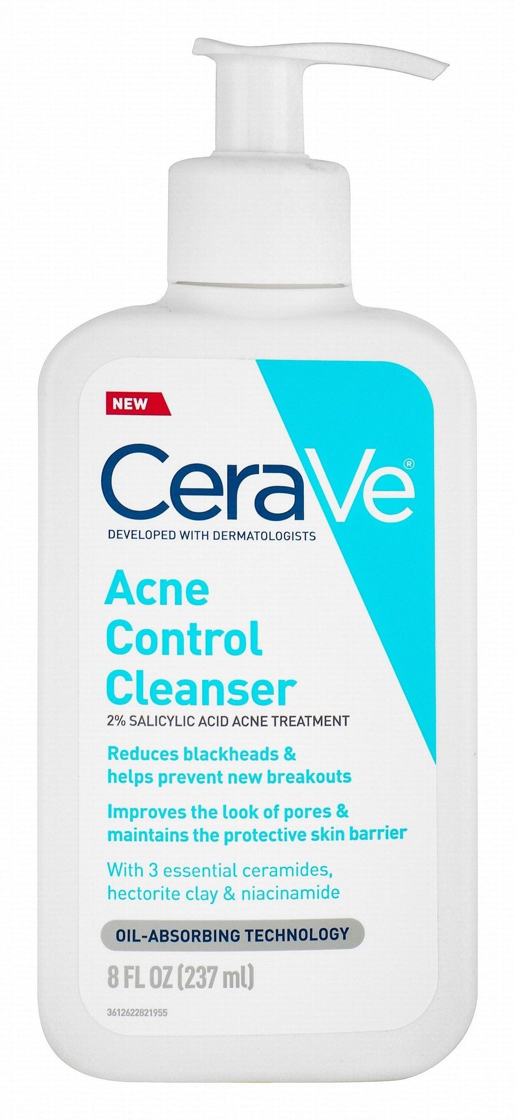 CeraVe Acne Control Facial Cleanser with Essential Ceramides, Hectorite Clay & Niacinamide, 237ml product image