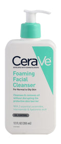 CeraVe Oil Control Foaming Facial Cleanser with Ceramides, Niacinamide & Hyaluronic Acid for Normal to Oily Skin, 355ml product image