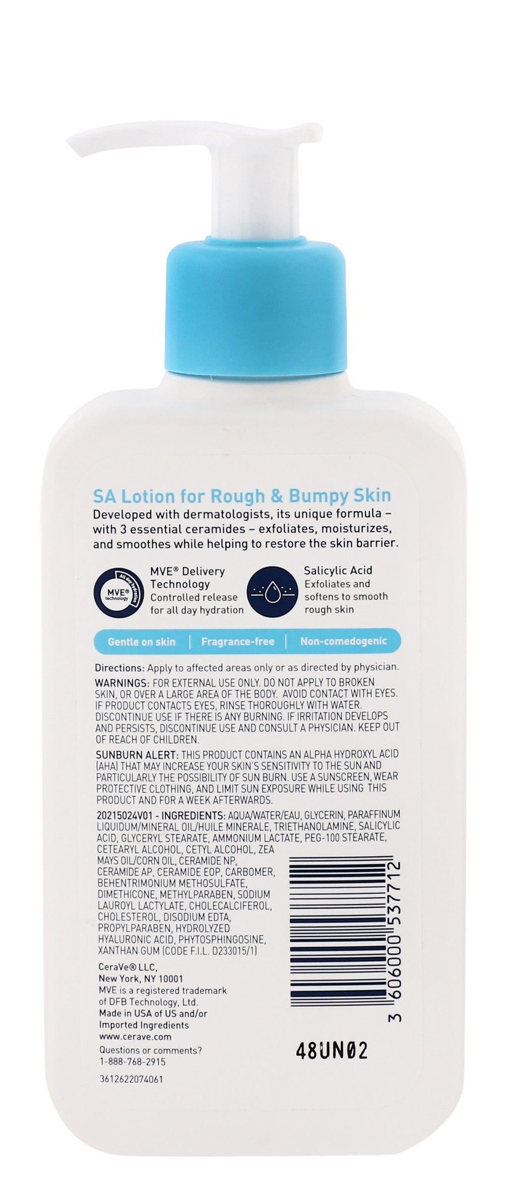 CeraVe Exfoliating, Moisturizing & Restoring Body Lotion with Ceramides, Salicylic Acid & Vitamin D for Rough & Bumpy Skin, 237ml product image 2