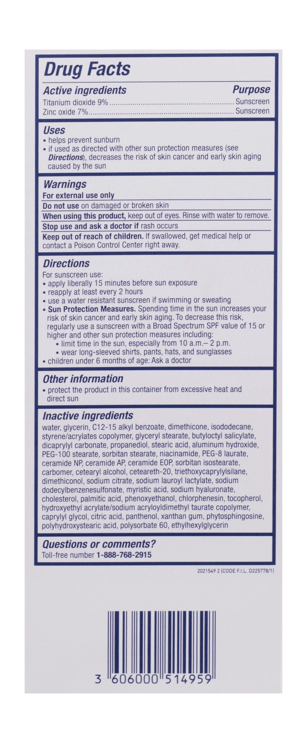 CeraVe Non-Greasy Broad Spectrum Hydrating Facial Sunscreen with Minerals, Ceramides & Niacinamide for Sensitive Skin SPF50, 75ml product image 2