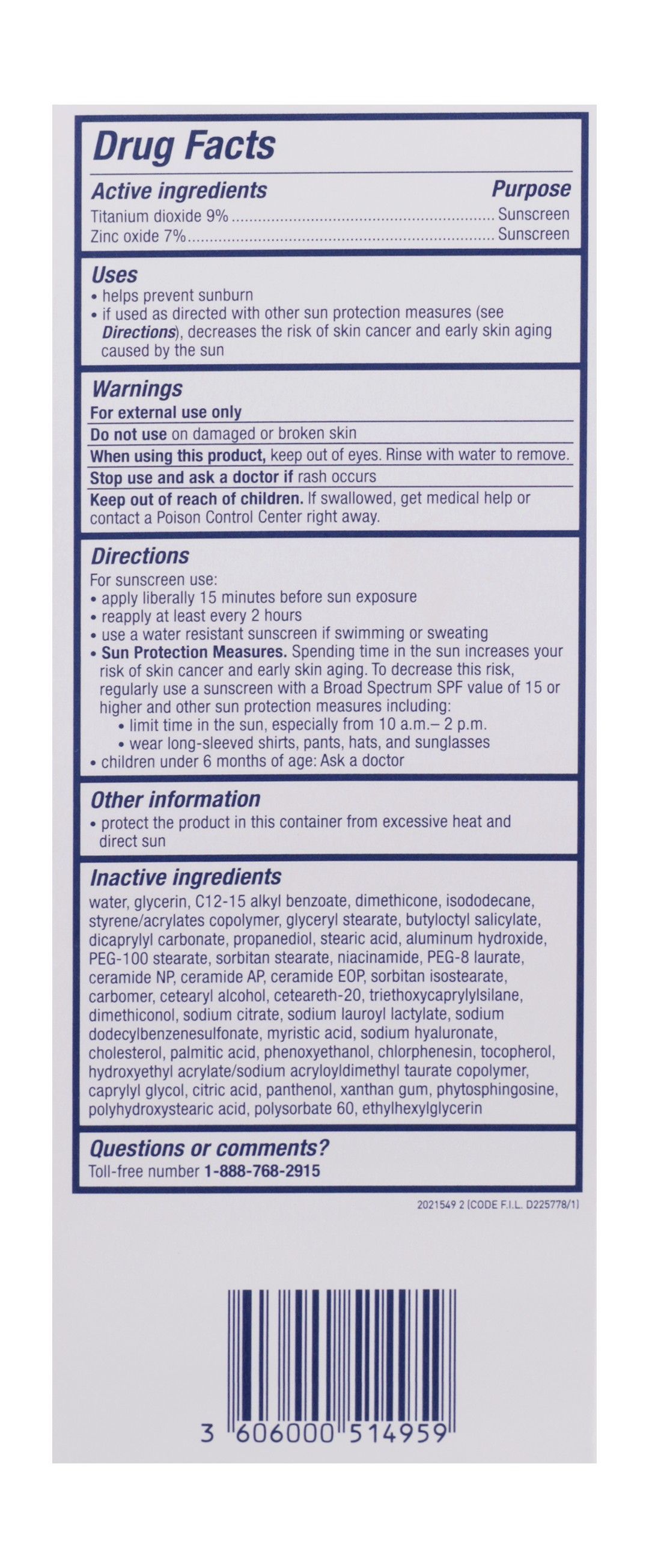 CeraVe Non-Greasy Broad Spectrum Hydrating Facial Sunscreen with Minerals, Ceramides & Niacinamide for Sensitive Skin SPF50, 75ml product image 2