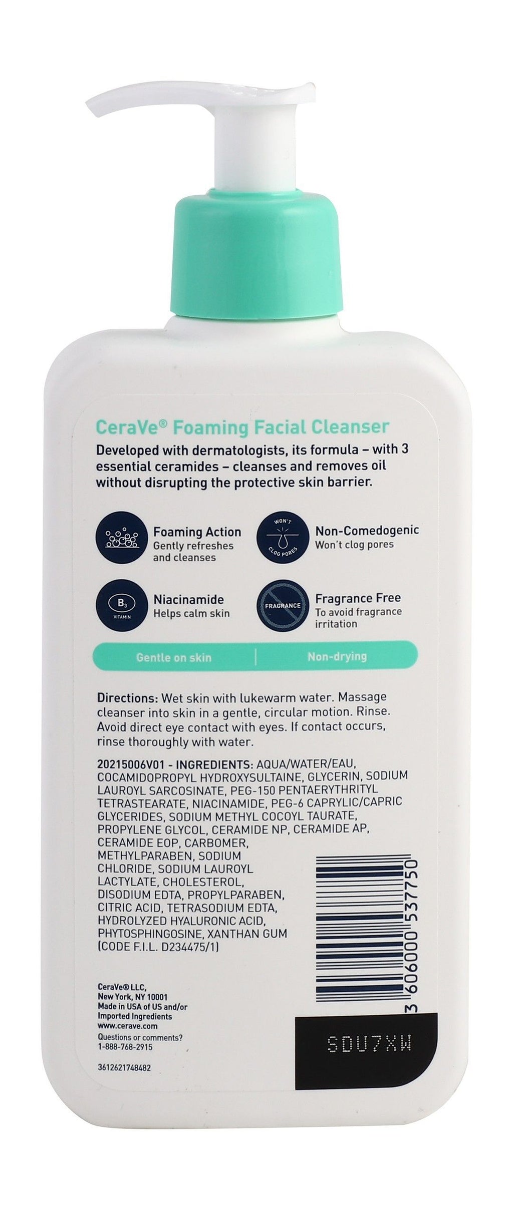 CeraVe Oil Control Foaming Facial Cleanser with Ceramides, Niacinamide & Hyaluronic Acid for Normal to Oily Skin, 355ml product image 2