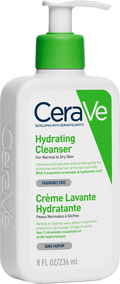 CeraVe Hydrating Facial Foaming Cleanser with Ceramides, Amino Acid & Hyaluronic Acid for Normal to Dry Skin, 236ml product image