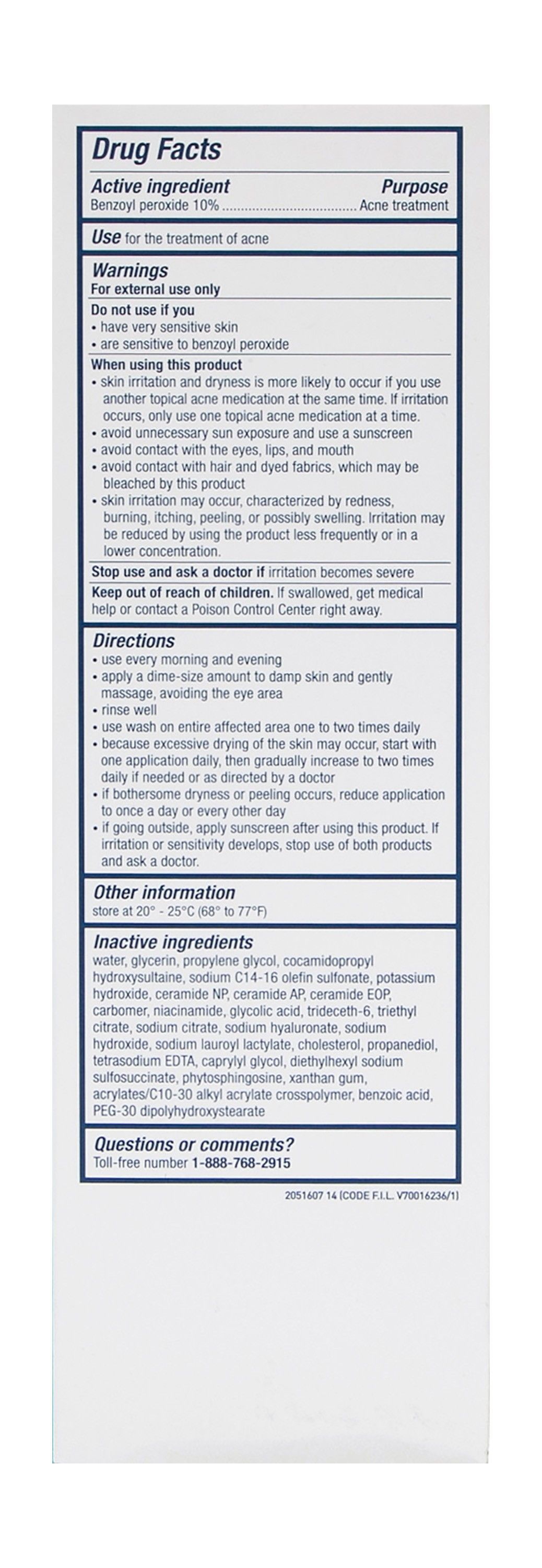 CeraVe Clearing, Anti-Blackheads & Anti-Acne Face & Body Foam Wash with Benzoyl Peroxide, Ceramides & Hyaluronic Acid, 150ml product image 4