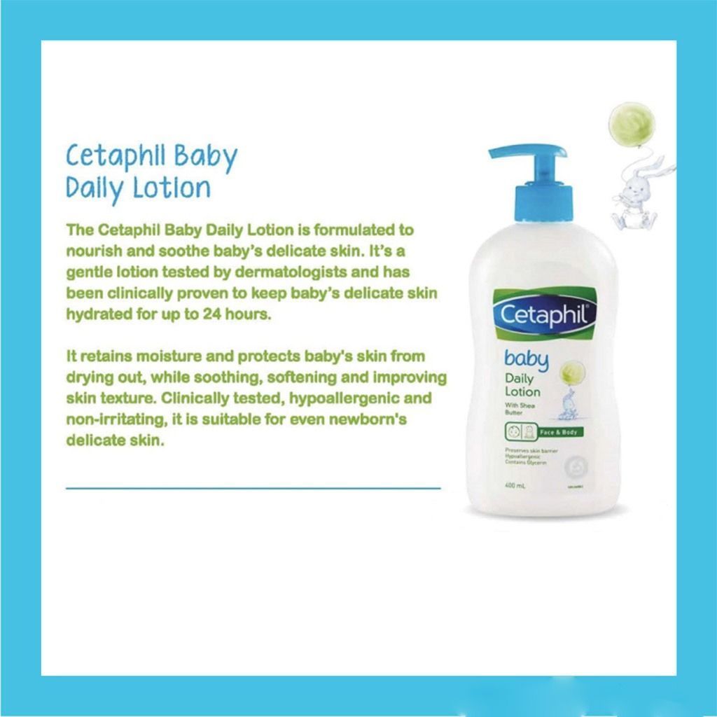 Cetaphil Baby Hypoallergenic Daily Face & Body Lotion with Shea Butter, 400ml product image 5