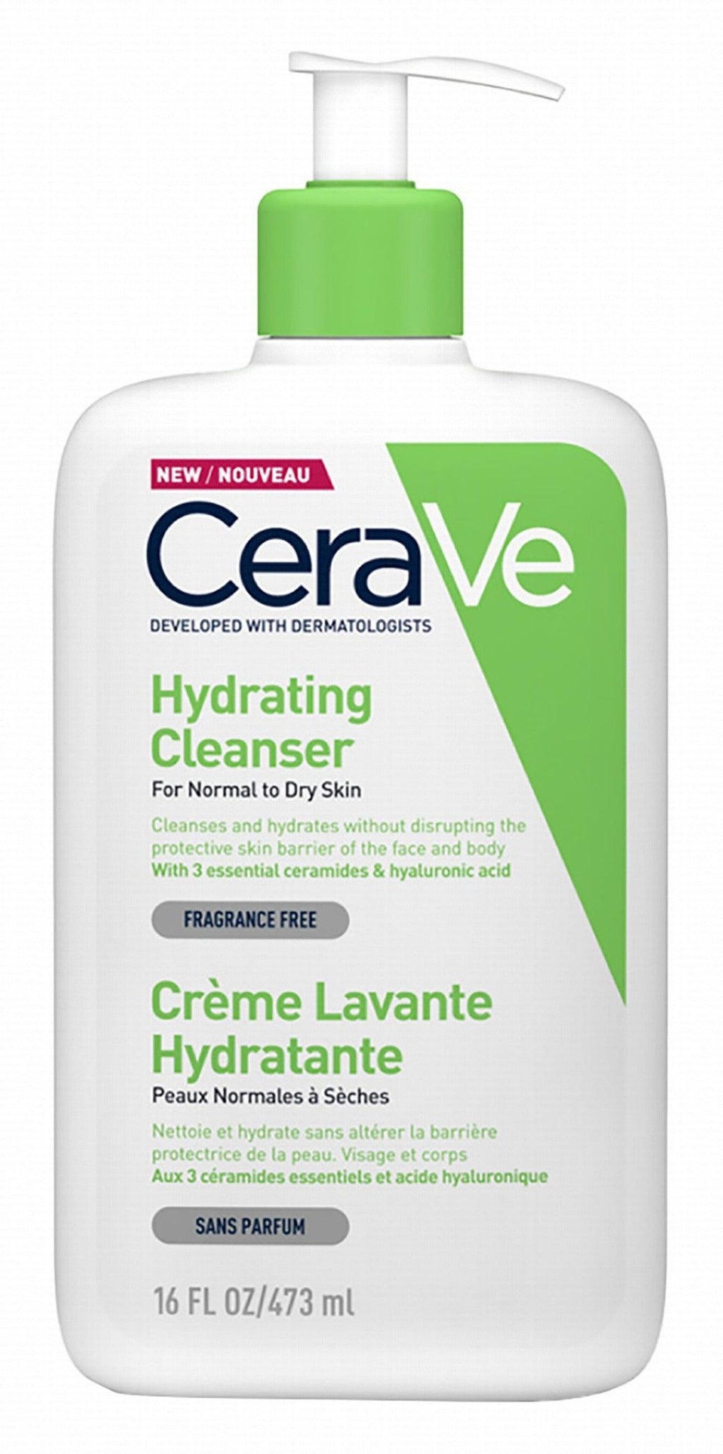 CeraVe Hypoallergenic Hydrating Face & Body Cleanser with Ceramides & Hyaluronic Acid, 473ml product image 2