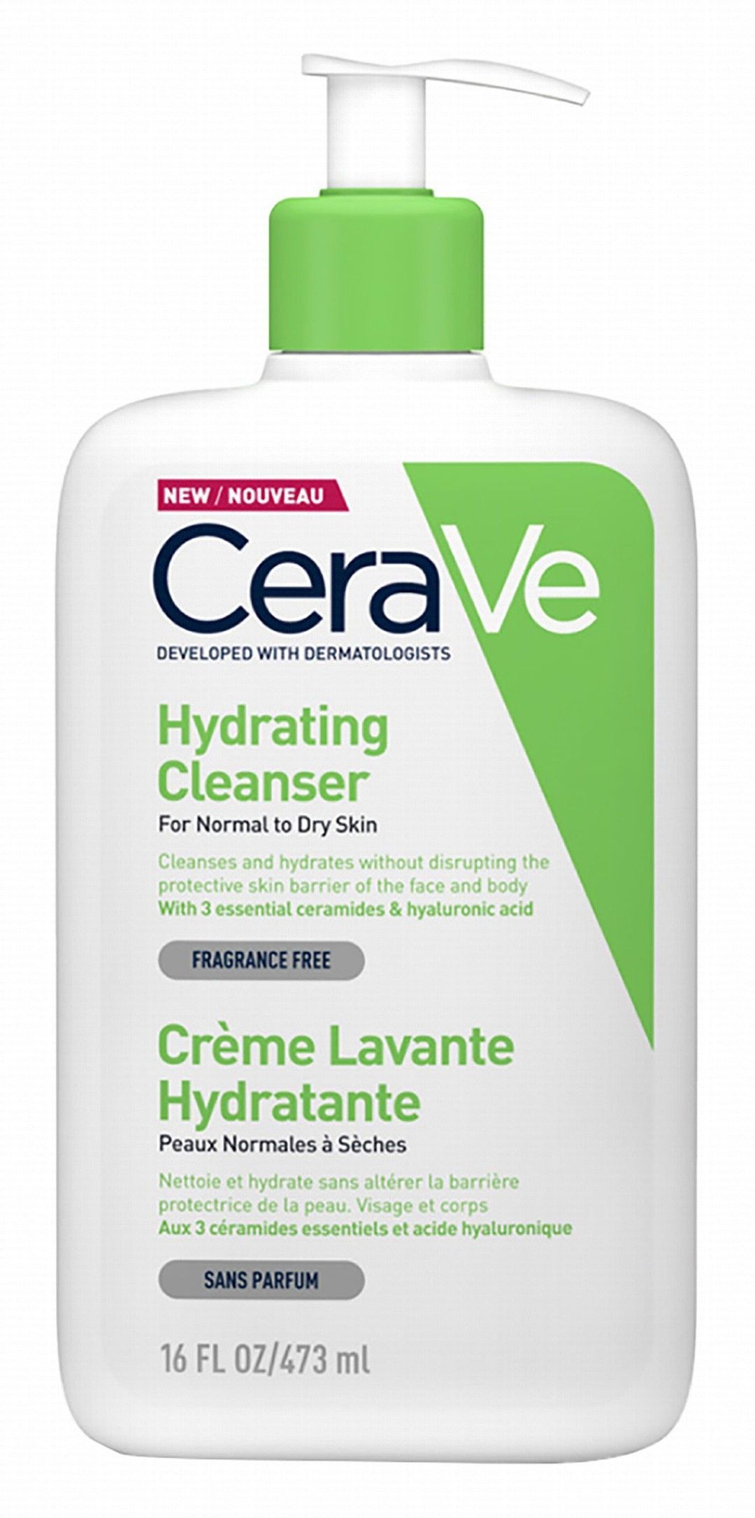 CeraVe Hypoallergenic Hydrating Face & Body Cleanser with Ceramides & Hyaluronic Acid, 473ml product image 2