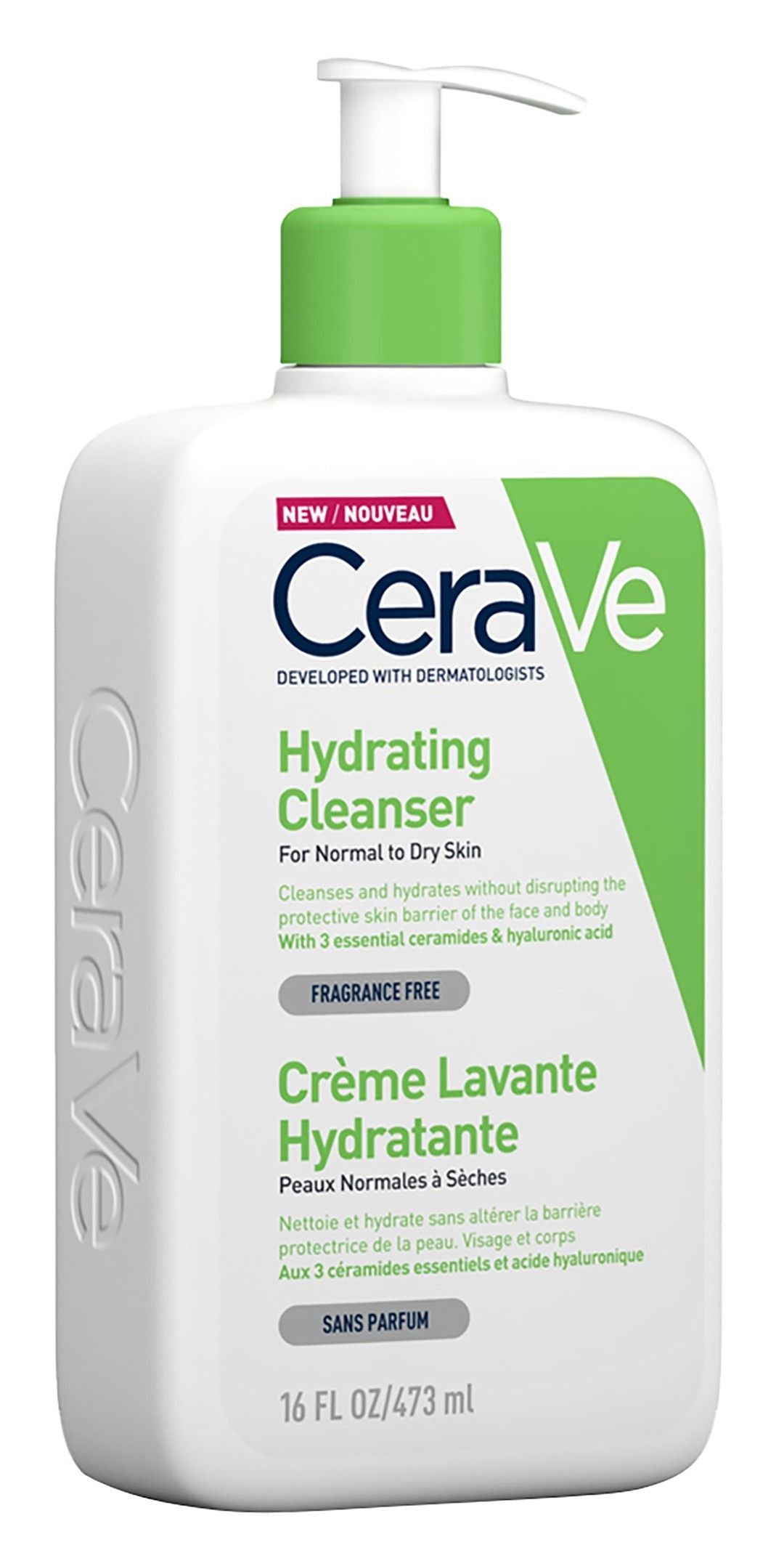 CeraVe Hypoallergenic Hydrating Face & Body Cleanser with Ceramides & Hyaluronic Acid, 473ml product image 3
