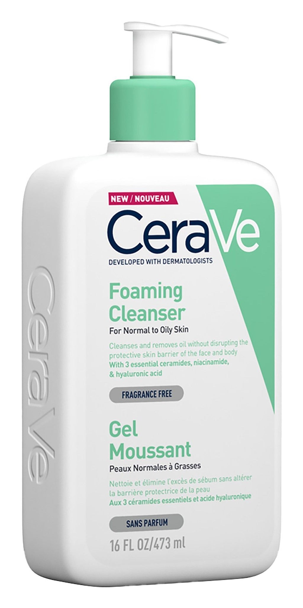 CeraVe Hypoallergenic Foaming Face & Body Cleanser with Ceramide, Niacinamide & Hyaluronic Acid, 473ml product image 2