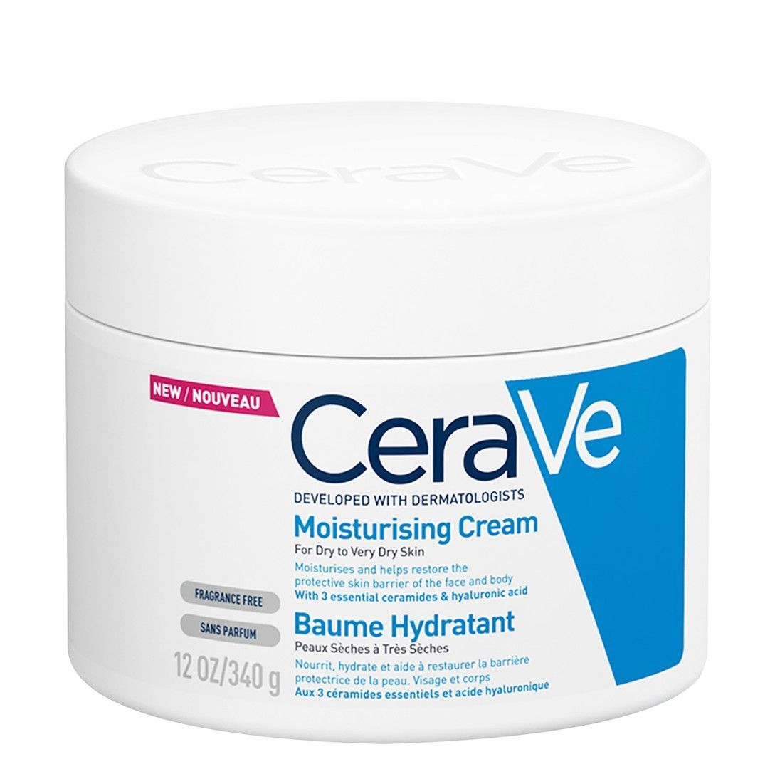 CeraVe Hypoallergenic Moisturizing Face & Body Cream with Ceramides & Hyaluronic Acid for Dry to Very Dry Skin, 340g product image 2
