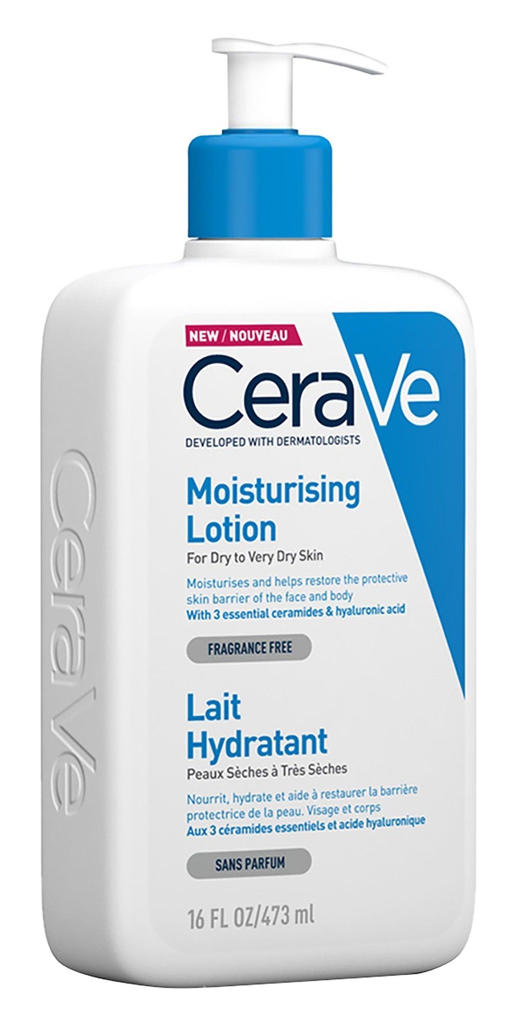 CeraVe Hypoallergenic Moisturizing Face & Body Lotion with Ceramides & Hyaluronic Acid for Dry Skin, 473ml product image 2