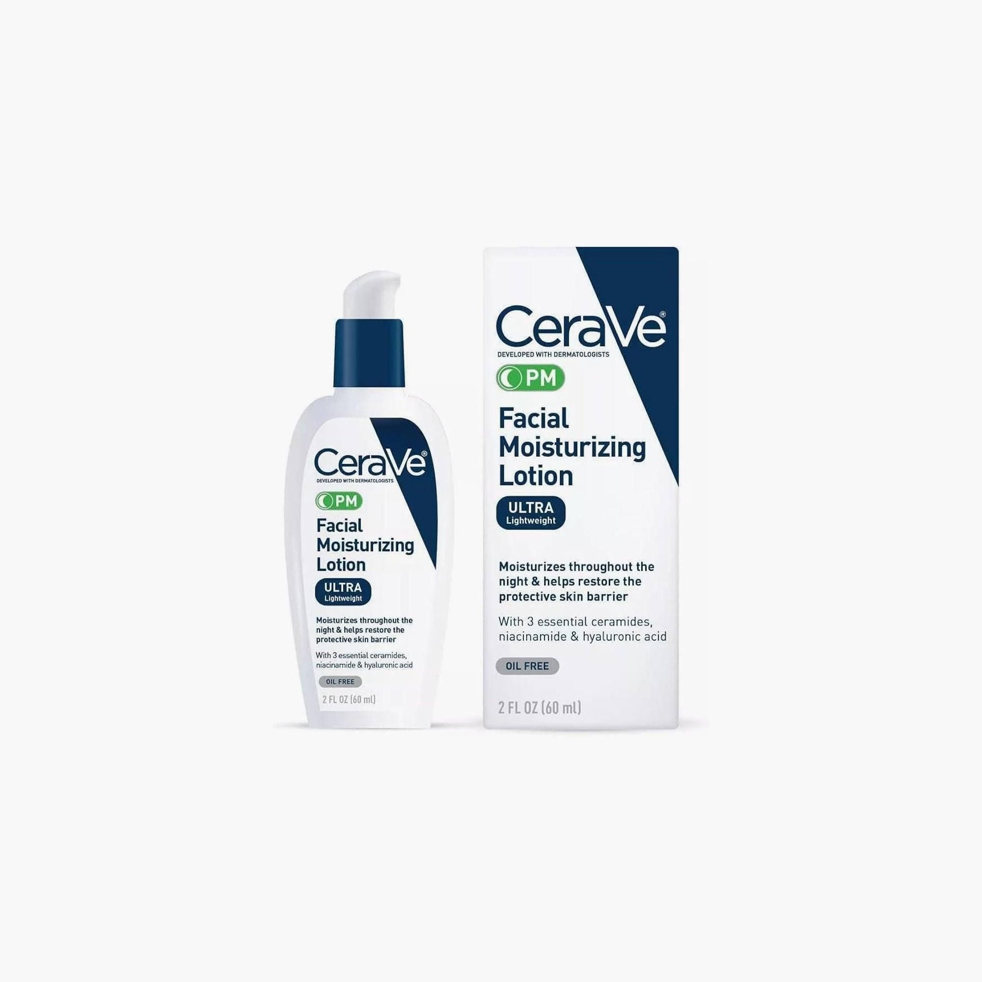 CeraVe Moisturizing Facial Night Lotion with Ceramides, Niacinamide & Hyaluronic Acid for Normal to Dry Skin, 60ml product image 3