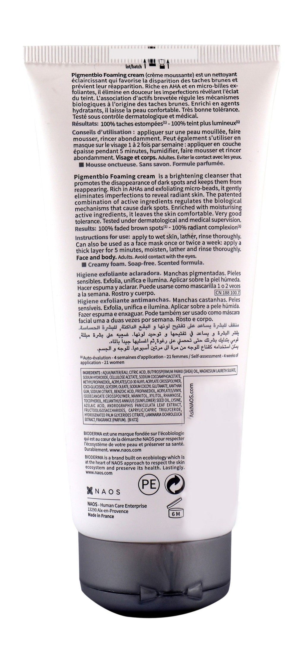 Bioderma Pigmentbio Face & Body Foaming Cream Cleanser for Dark Spots & Sensitive Skin, 200ml product image 2