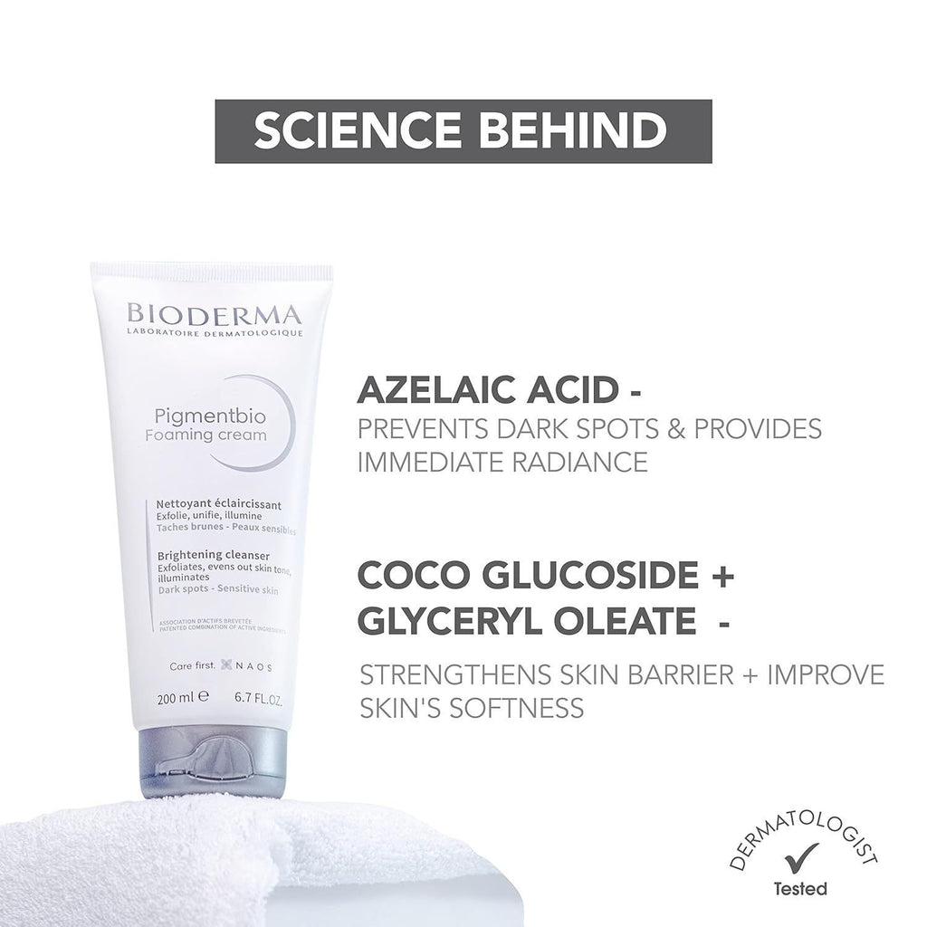Bioderma Pigmentbio Face & Body Foaming Cream Cleanser for Dark Spots & Sensitive Skin, 200ml product image 3