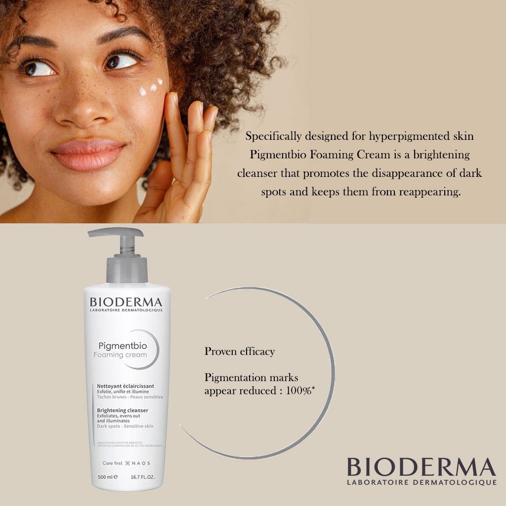 Bioderma Pigmentbio Face & Body Foaming Cream Cleanser, 500ml product image 5